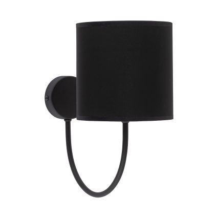 Abat-jour cylindrique universel de rechange E27 Ø 16 cm noir/doré