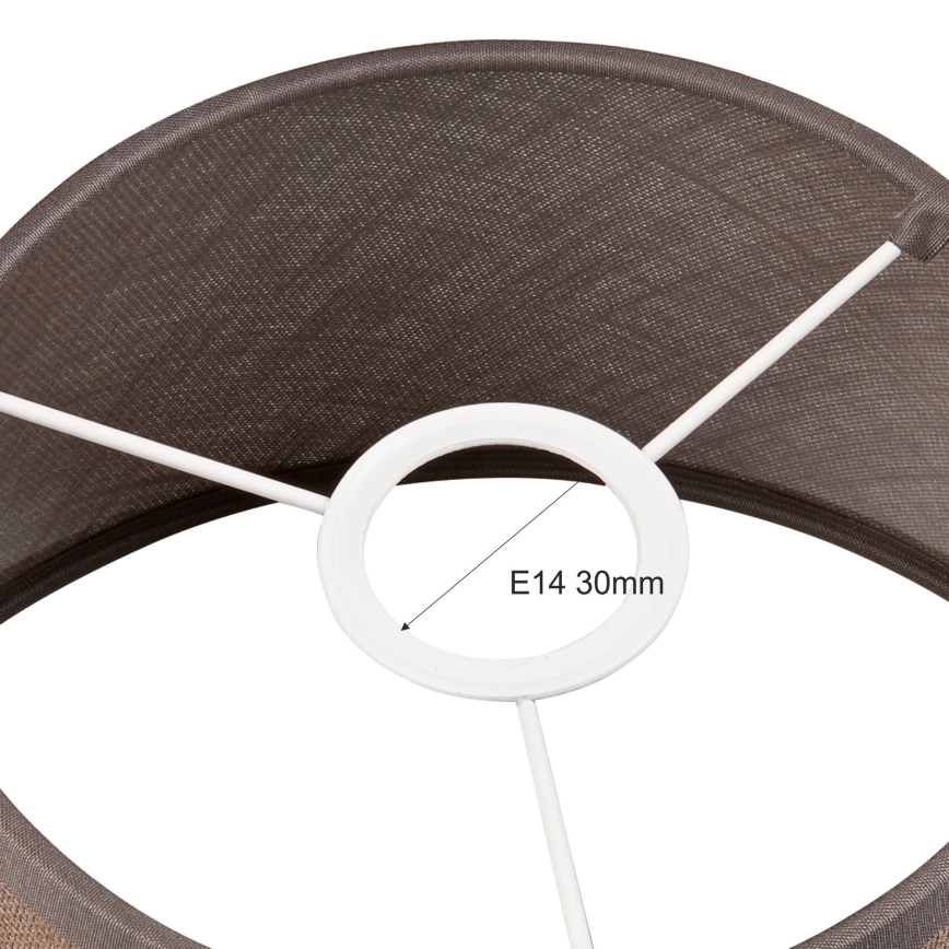 Abat-jour rechange pour suspension et applique murale ANTONIO E14 120x200 mm marron