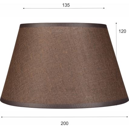 Abat-jour rechange pour suspension et applique murale ANTONIO E14 120x200 mm marron