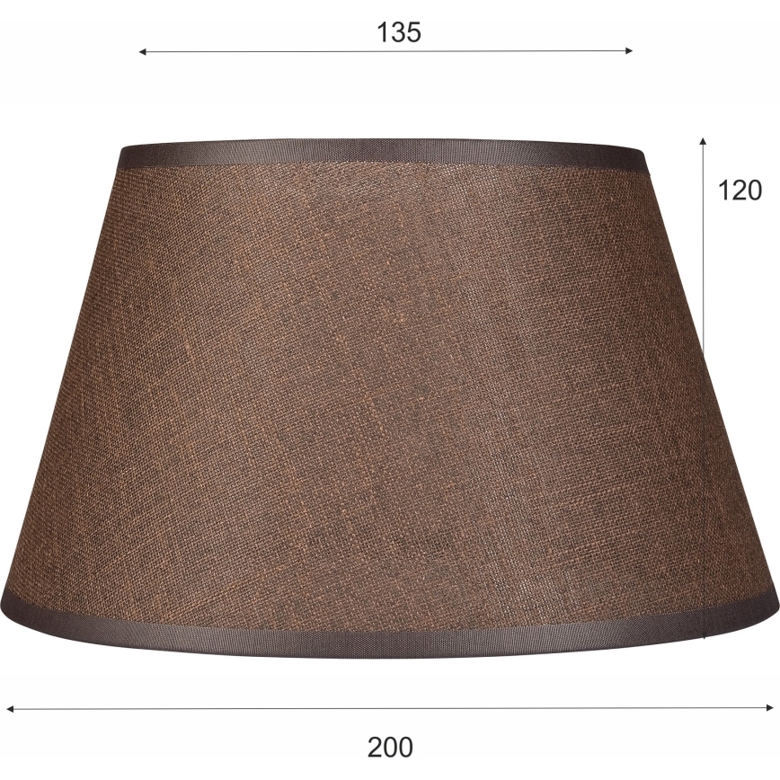 Abat-jour rechange pour suspension et applique murale ANTONIO E14 120x200 mm marron
