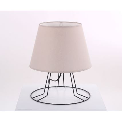 Abat-jour de rechange pour lampe de table E27, Ø 20 cm, beige
