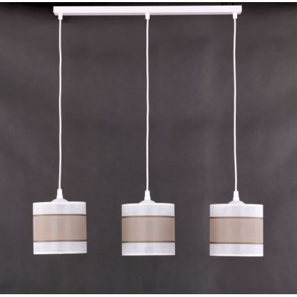 Abat-jour de rechange pour lustre CATTLEYA E27 blanc/marron