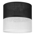 Abat-jour de rechange pour suspension, applique murale et lampe de table ANDREA E27 d. 16 cm noir/blanc