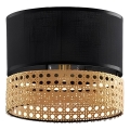Abat-jour de rechange pour suspension PAGLIA E27 16x20 cm noir/rotin