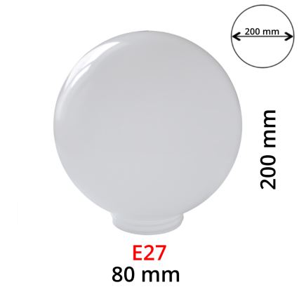 Abat-jour laiteux de rechange pour appliques murales PARK E27 d. 20 cm
