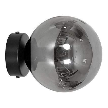 Abat-jour rechange pour suspension et applique murale ROSSI d. 14 cm gris/fumé