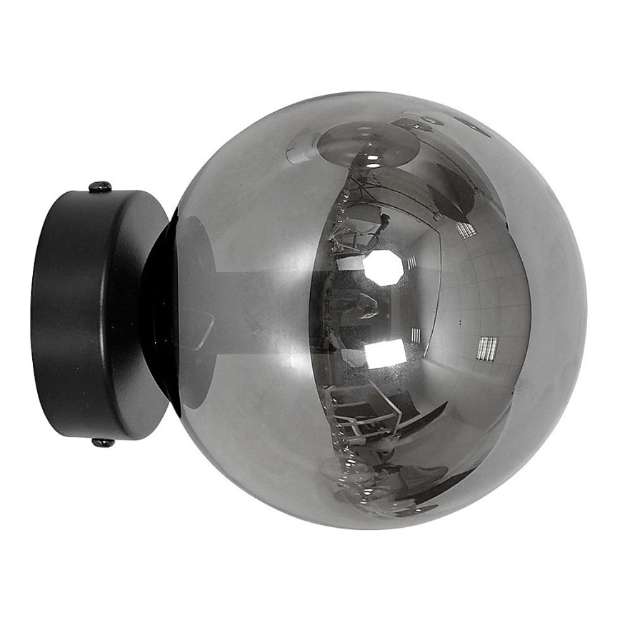 Abat-jour rechange pour suspension et applique murale ROSSI d. 14 cm gris/fumé
