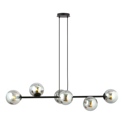 Abat-jour rechange pour suspension et applique murale ROSSI d. 14 cm gris/fumé