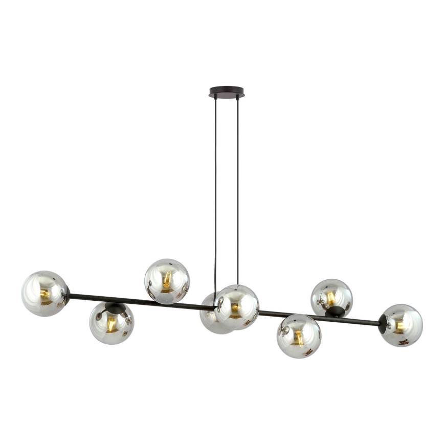 Abat-jour rechange pour suspension et applique murale ROSSI d. 14 cm gris/fumé