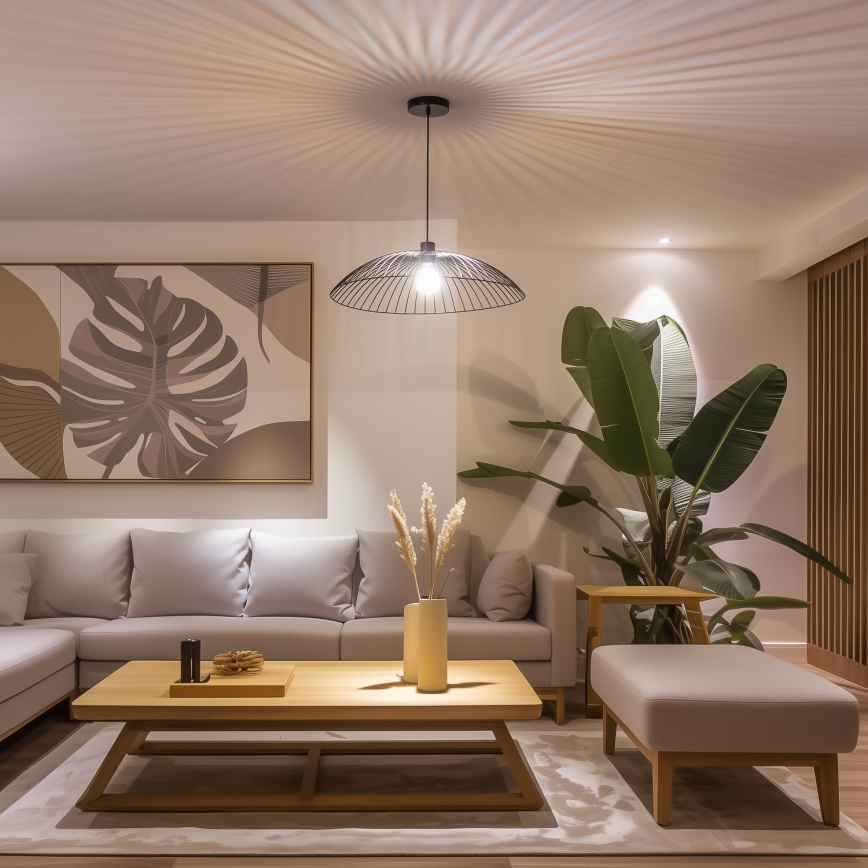 Abat-jour universel CURITIBA Ø 60 cm, noir