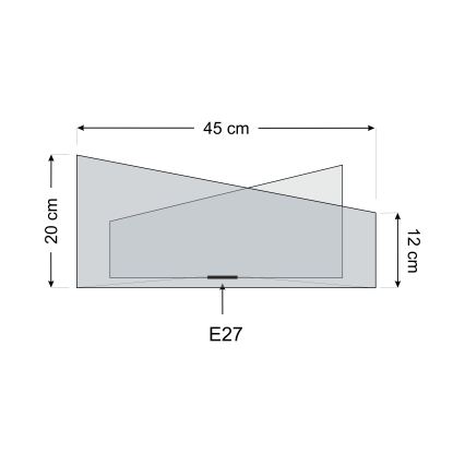 Abat-jour universel GALAXY E27 d. 45 cm crème/doré