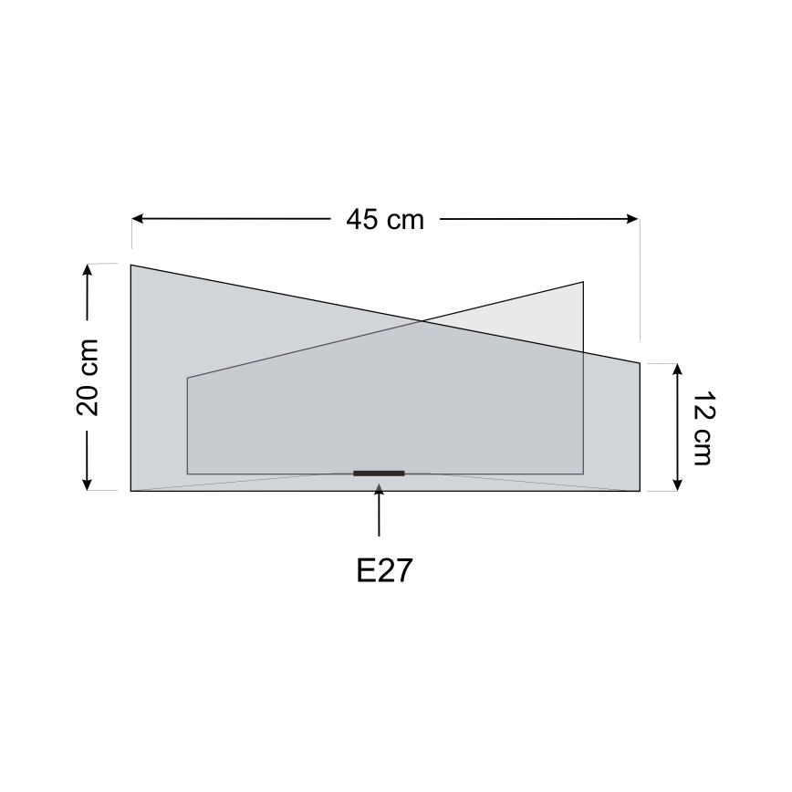 Abat-jour universel GALAXY E27 d. 45 cm gris/doré