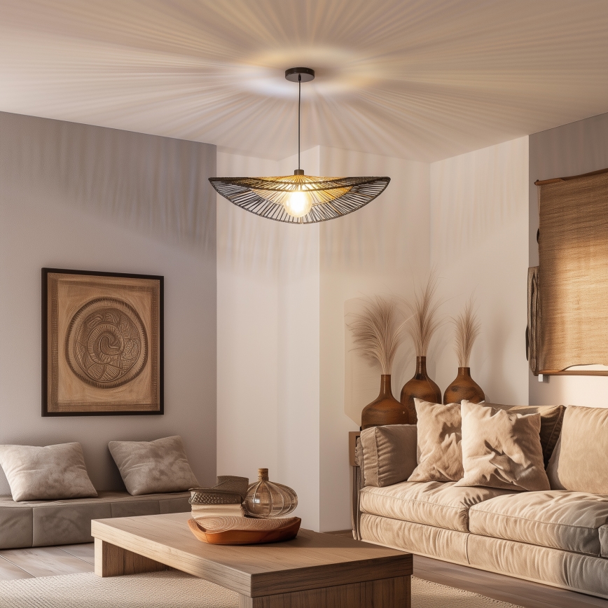 Abat-jour universel KERIA Ø 80 cm marron/noir