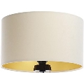 Abat-jour universel STANDART E27 d. 45 cm crème/doré