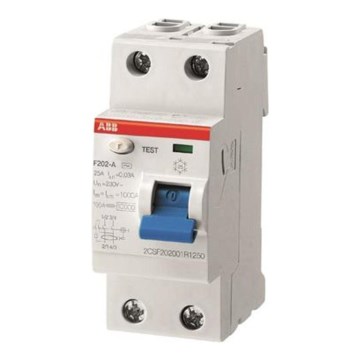 ABB 2CSF202101R1250 - Dispositif de courant résiduel F202 A-25/0,03 2-pole 25A 230V