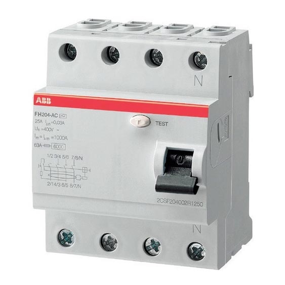 ABB 2CSF204102R1400 - Dispositif à courant résiduel FH204 A-40/0,03 4-pole 40A 400V