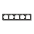 ABB 3901T-A00050 237 - Cadre 5 postes ZONI noir mat