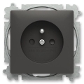 ABB 6619T-A06657 237 - Prise encastrée sans cadre ZONI 250V noire mate