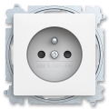 ABB 6619T-A06657 240 - Prise murale sans cadre ZONI 250V blanc mat