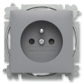 ABB 6619T-A06657 241 - Prise domestique sans cadre ZONI 250V gris