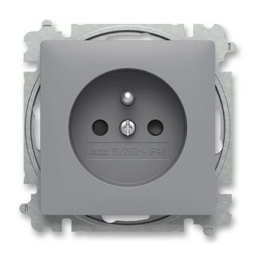 ABB 6619T-A06657 241 - Prise domestique sans cadre ZONI 250V gris