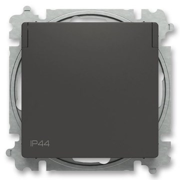 ABB 6619T-A06995 237 - Prise domestique sans cadre ZONI 250 V IP44 noir mat