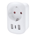 Adaptateur de voyage pour prises UK 230 V, 2x USB‑A et 1x USB‑C