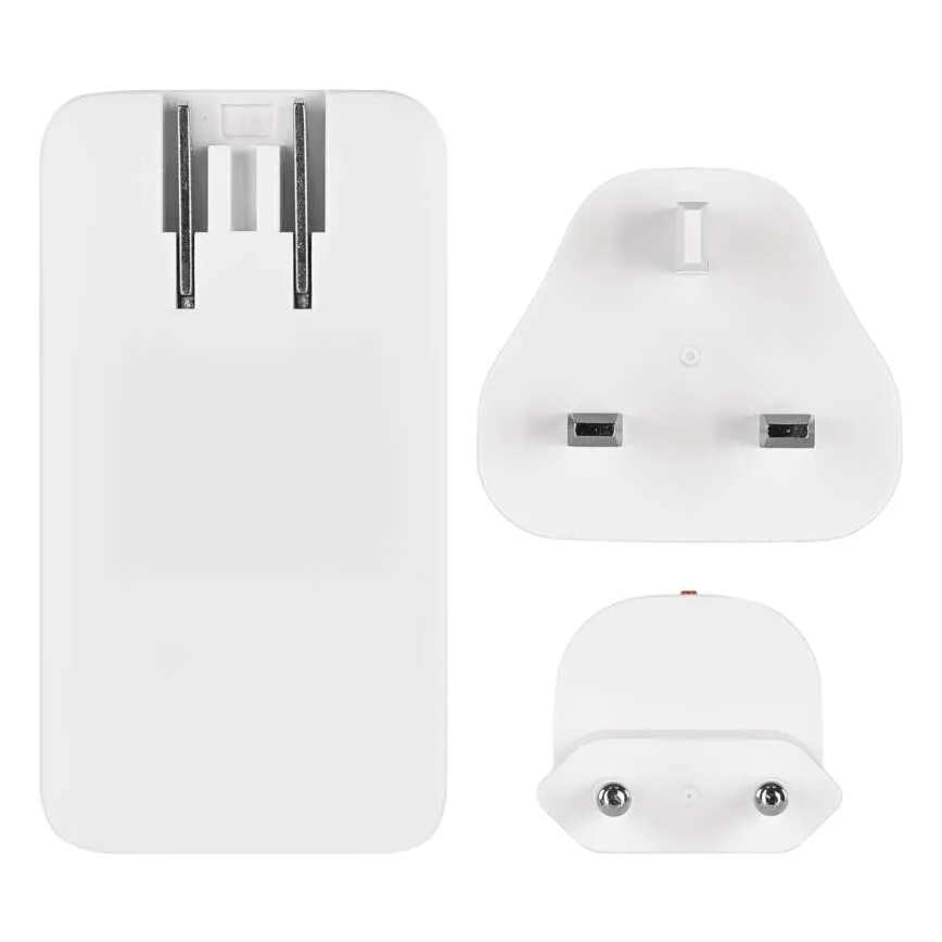 Adaptateur de voyage USB GaN à embouts interchangeables 100-250V