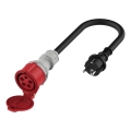 Adaptateur pour véhicules électriques Schuko 16A (mâle) vers CEE 16A