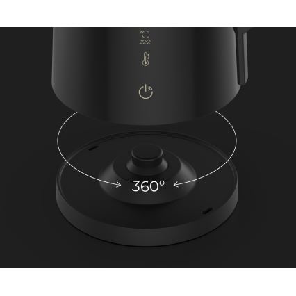 AENO - Bouilloire électrique intelligente avec écran LED 1,7 l 2200W/230V noire
