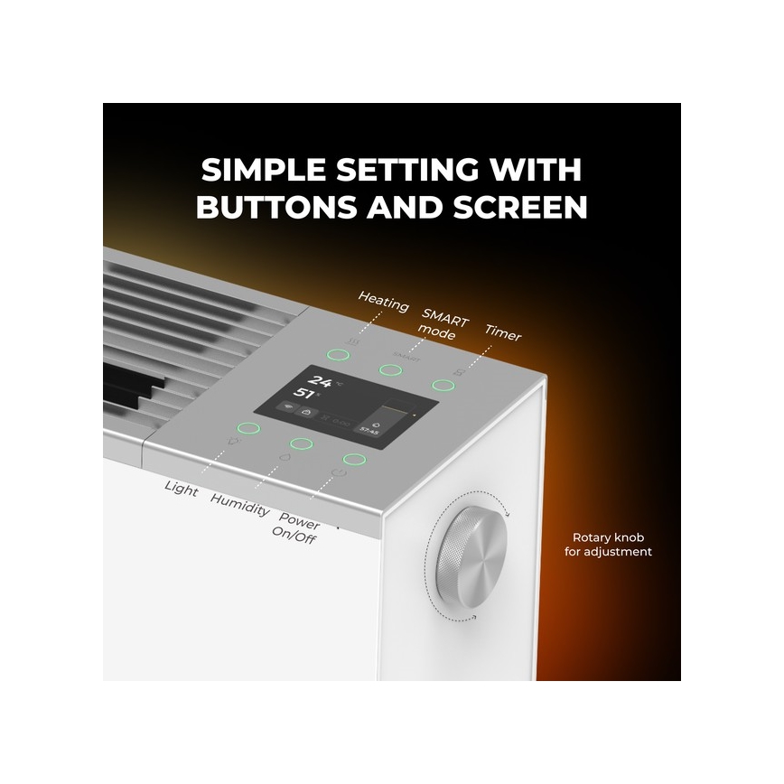 AENO - Convecteur électrique intelligent 1000/2000 W, blanc