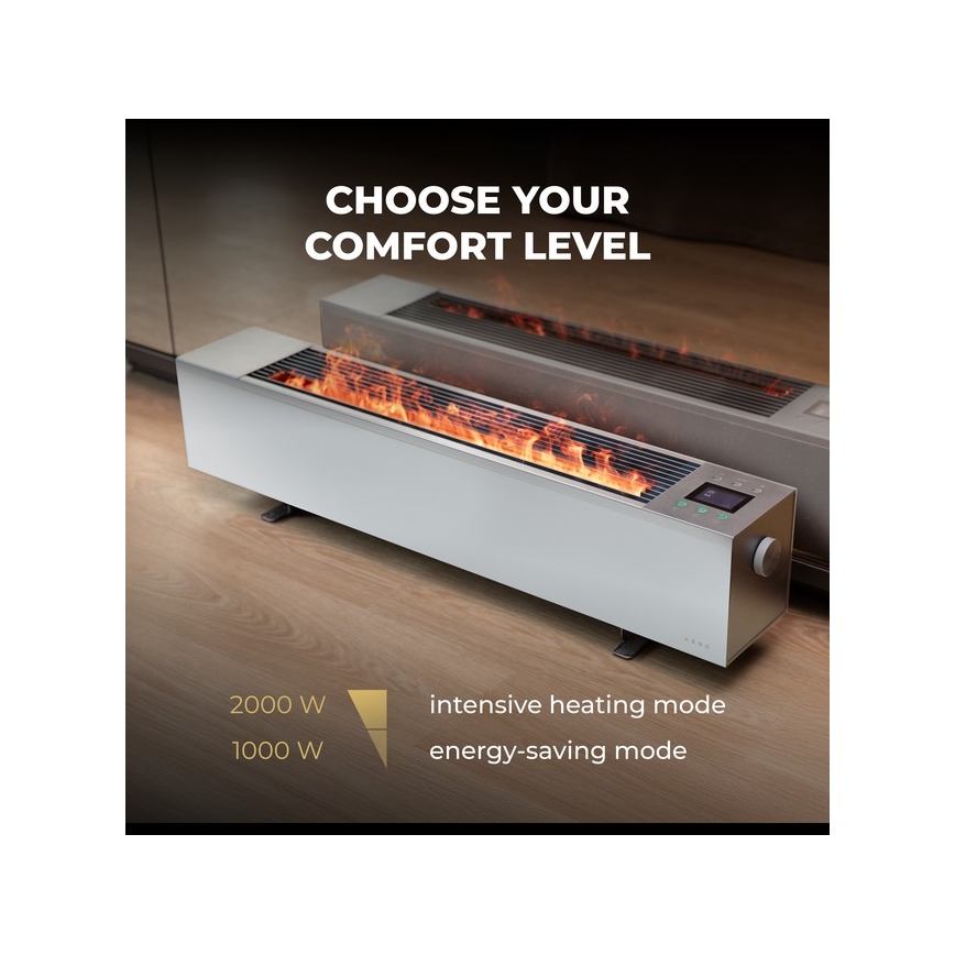 AENO - Convecteur électrique intelligent 1000/2000 W, blanc