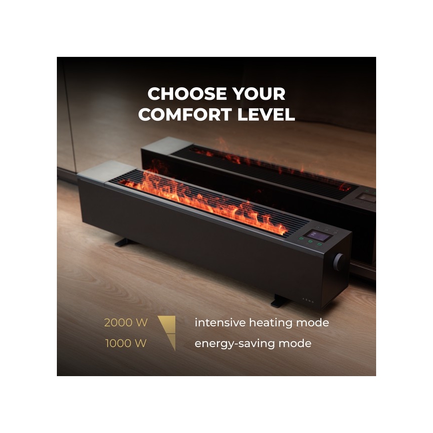 AENO - Convecteur électrique intelligent 1000/2000W noir