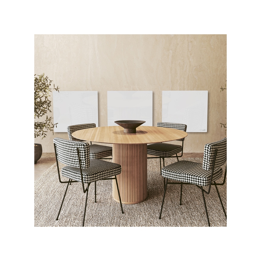 AENO - Panneau infrarouge électrique intelligent 500 W minuterie/thermostat Wi‑Fi blanc