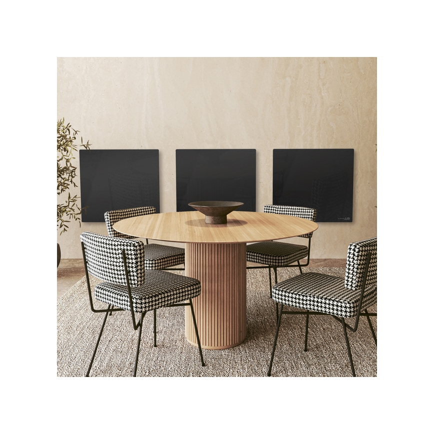 AENO - Panneau infrarouge électrique intelligent 500 W minuterie/thermostat Wi‑Fi blanc