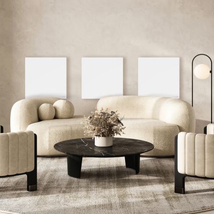 AENO - Panneau infrarouge électrique intelligent 500W minuterie/thermostat Wi-Fi blanc