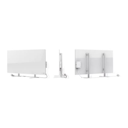AENO - Panneau infrarouge électrique intelligent avec écran LED 700W minuterie/thermostat IP44 Wi-fi blanc