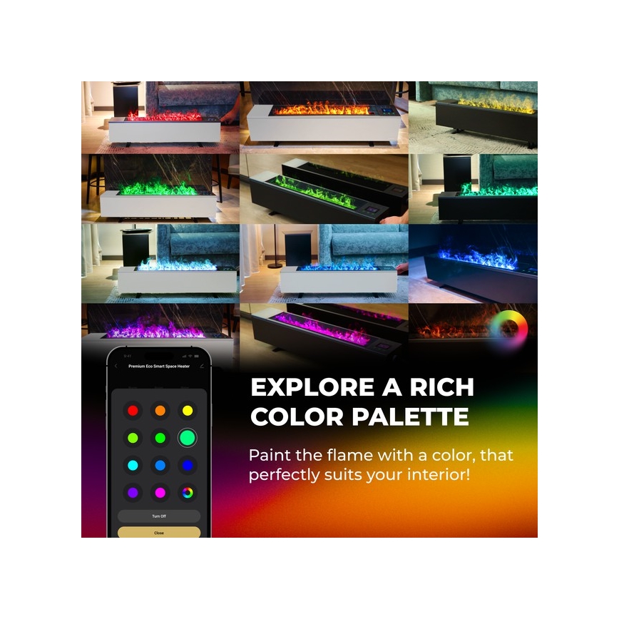 AENO - Radiateur électrique intelligent / convecteur 1000/2000 W noir