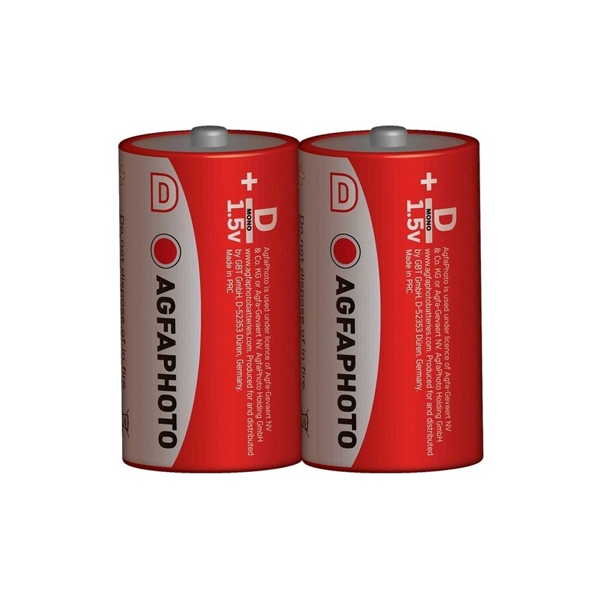 2 pcs Pile zinc R20/D 1,5V