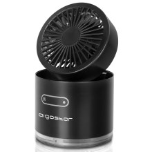 Aigostar 330100TUM - Mini ventilateur de table sans fil avec humidificateur 10W/5V noir