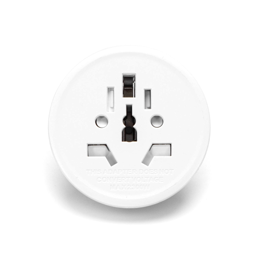 Aigostar - Adaptateur de voyage pour l'UE, blanc