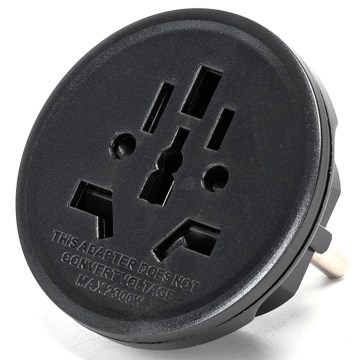 Aigostar - Adaptateur de voyage pour l'UE, noir