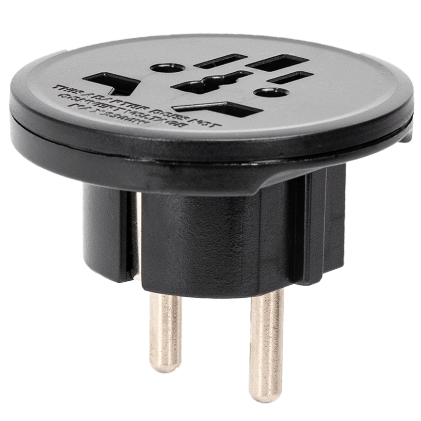 Aigostar - Adaptateur de voyage pour l'UE, noir