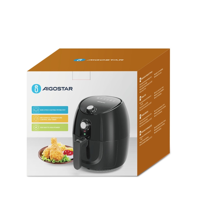 Aigostar - Airfryer 1500W/230V 3,5l noir