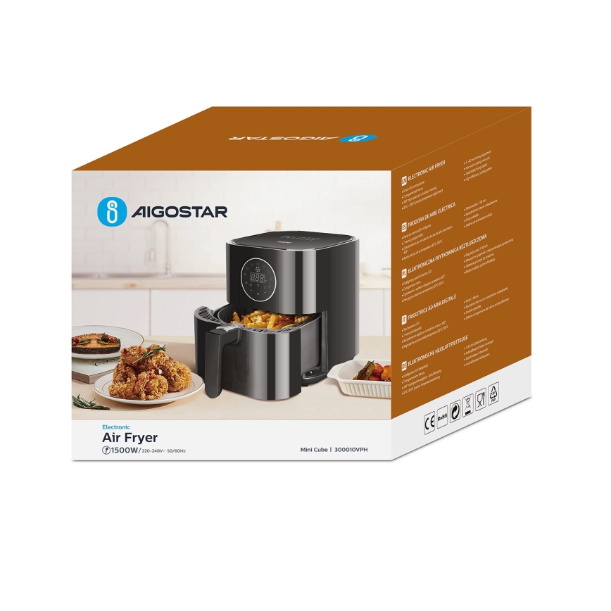 Aigostar - Airfryer 1500W/230V 3,5l noir