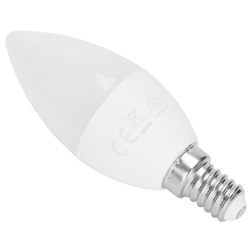 Aigostar - Ampoule LED RGBW dimmable C37 E14/6W/230V 3000K + télécommande