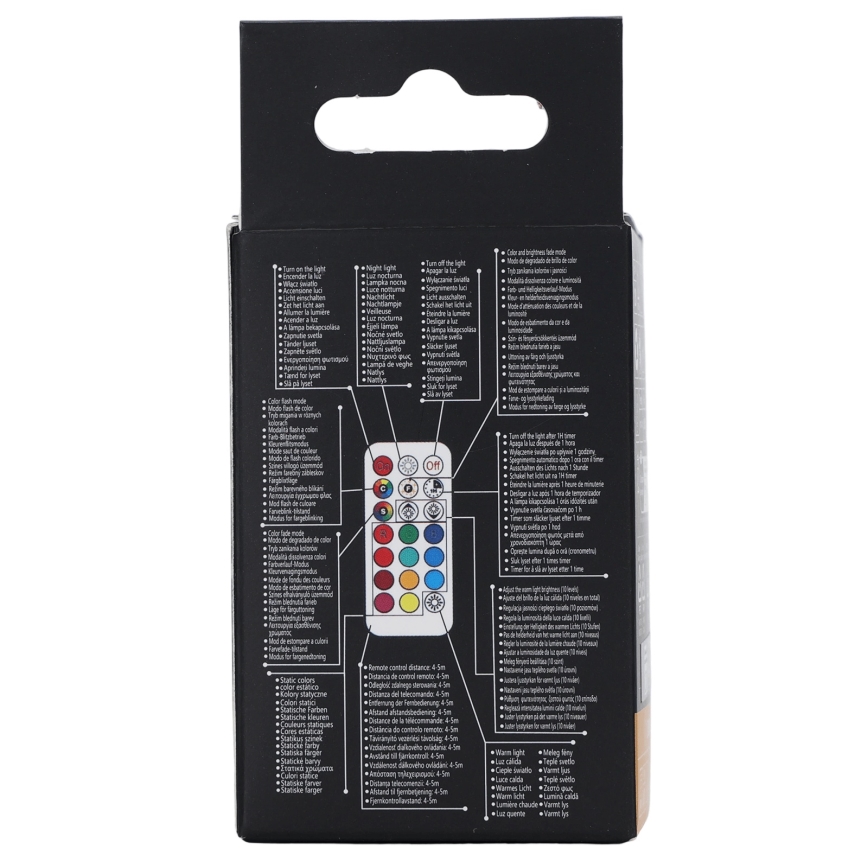 Aigostar - Ampoule LED RGBW dimmable GU10/4,8W/230V 3000K + télécommande