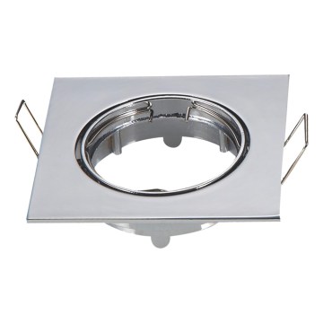 Aigostar - Anneau de finition pour spot encastré GU10 8,2x8,2 cm chromé brillant