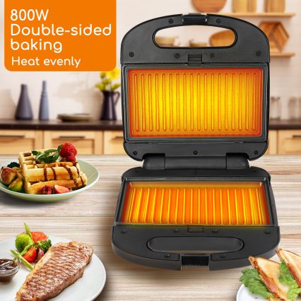 Aigostar - Appareil à croque-monsieur 800W/230V noir