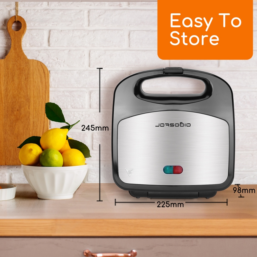 Aigostar - Appareil à croque-monsieur 800W/230V noir